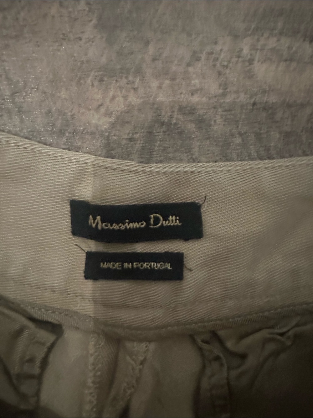 Massimo Dutti Beige/Tan Skirt - Classic Textured Finish